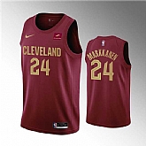 Men's Cleveland Cavaliers #24 Lauri Markkanen Wine Icon Edition Stitched Basketball Jersey Dzhi,baseball caps,new era cap wholesale,wholesale hats